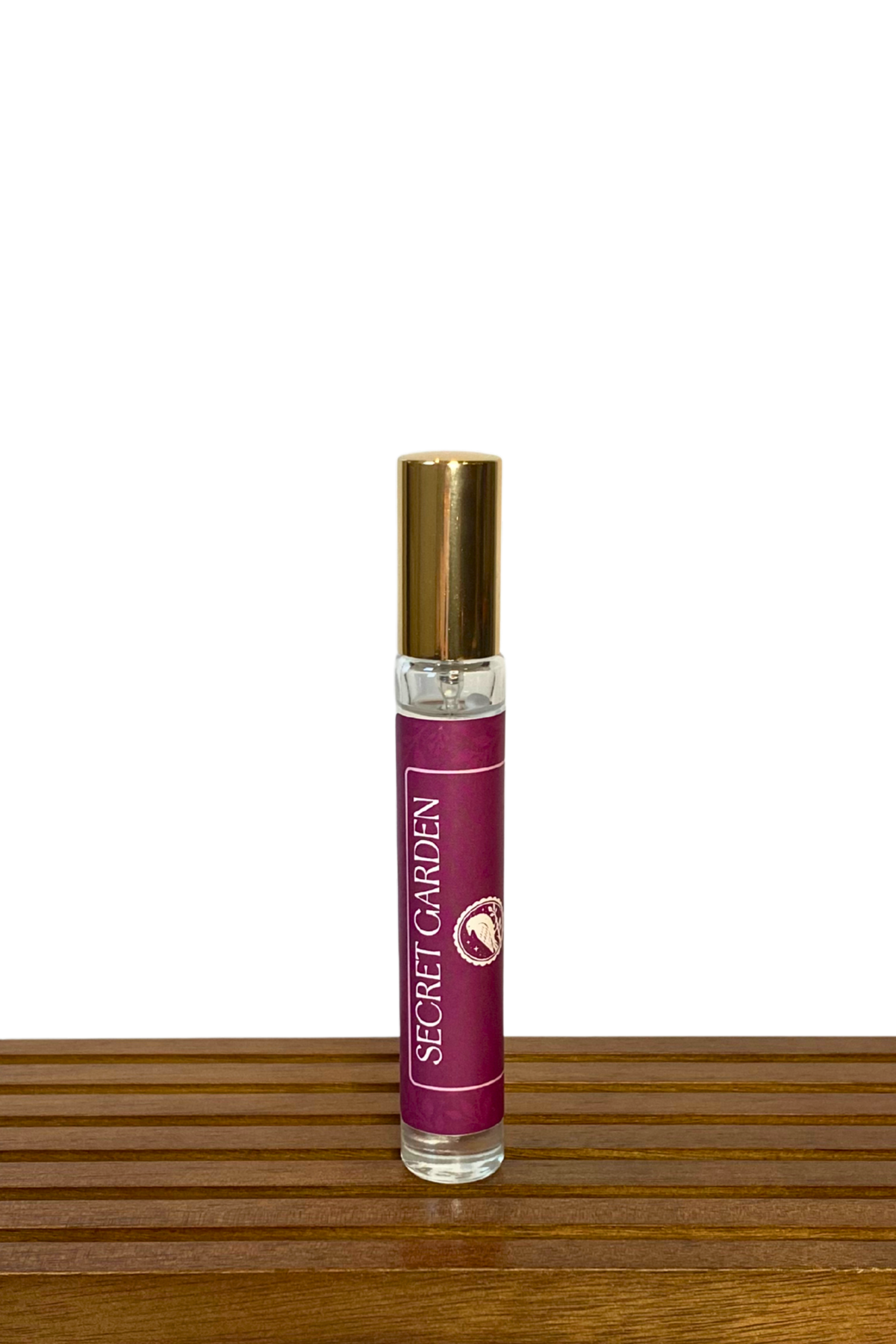 Secret Garden perfume in a 10mL spray bottle