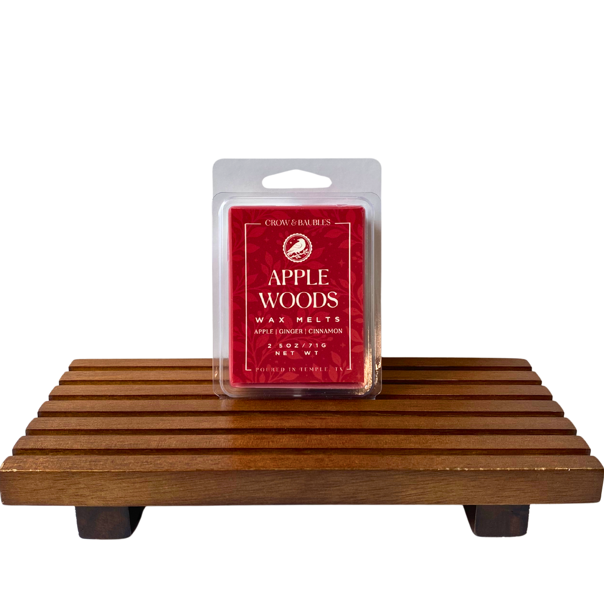 Apple Woods wax melt clamshell (front)