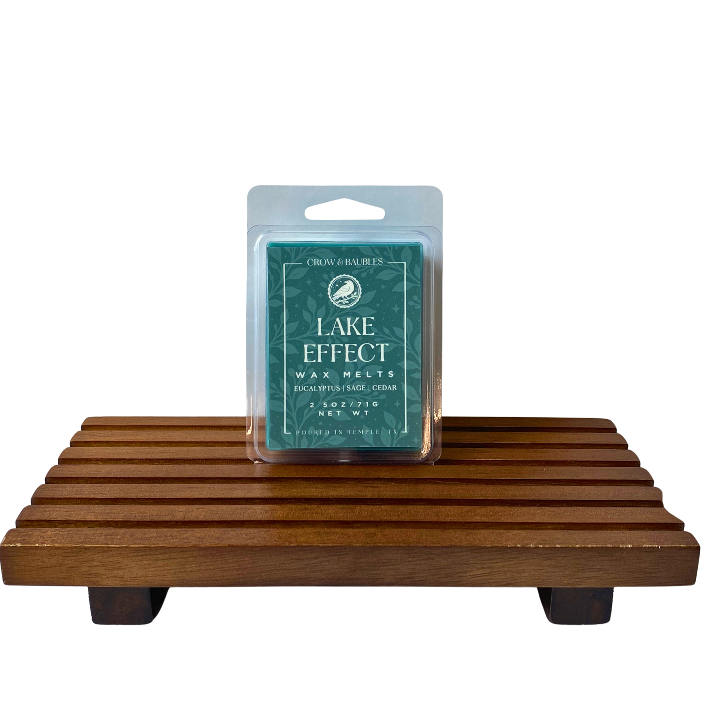 Lake effect wax melt clamshell (front)