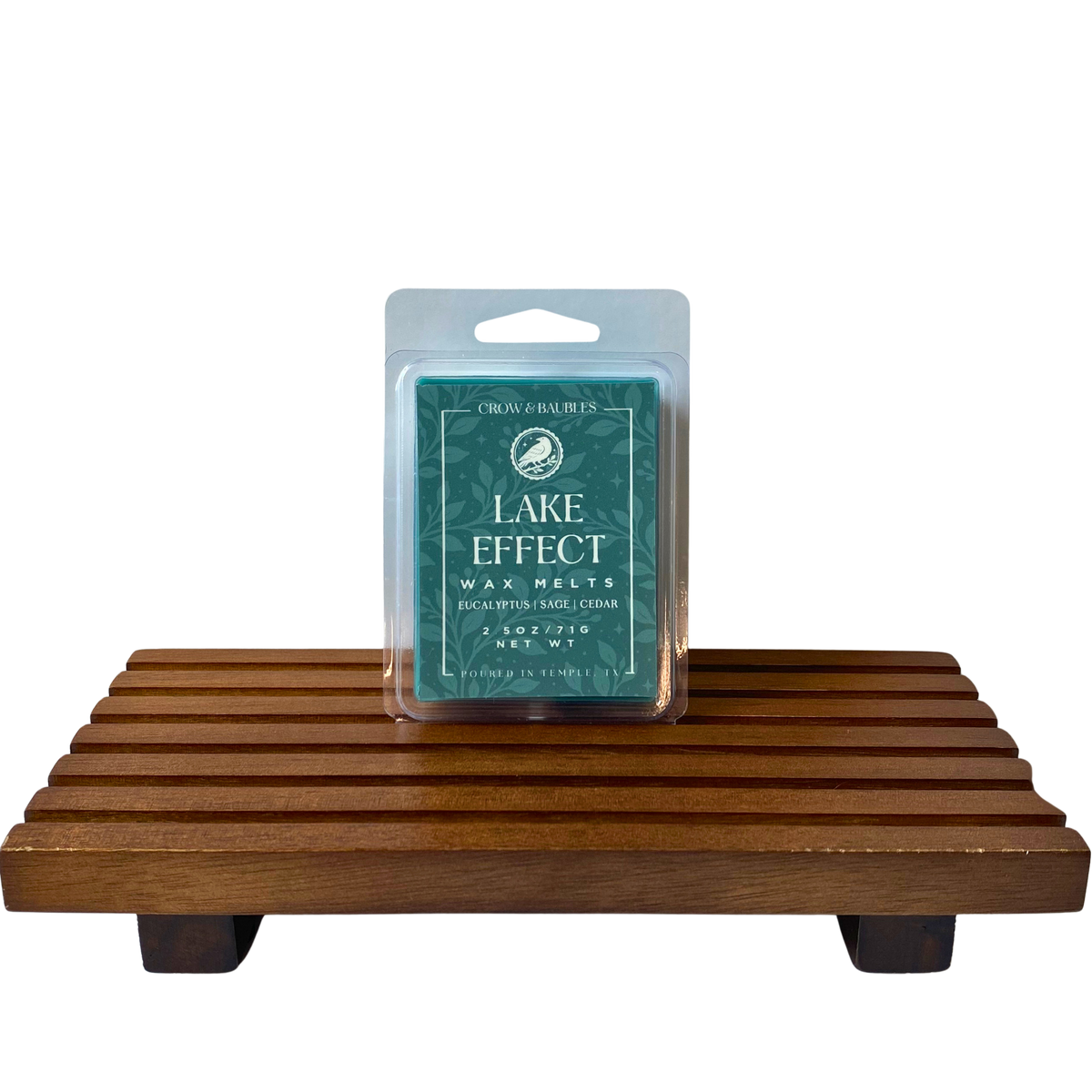 Lake effect wax melt clamshell (front)