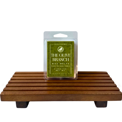 the olive branch wax melts clamshell (front)