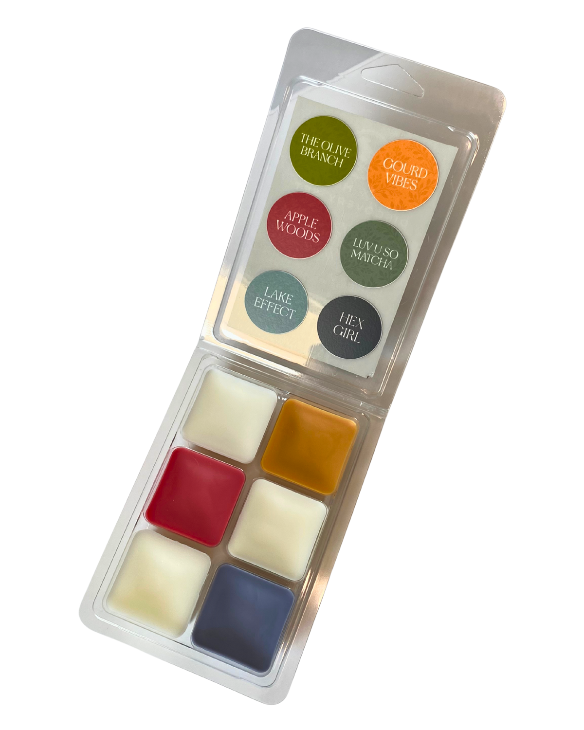 Wax Melt Autumn discovery set large clamshell, opened to show inside