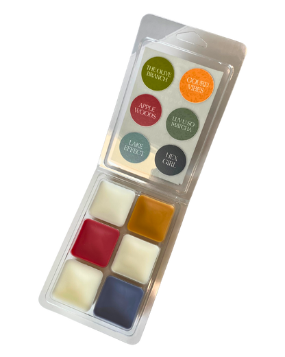 Wax Melt Autumn discovery set large clamshell, opened to show inside