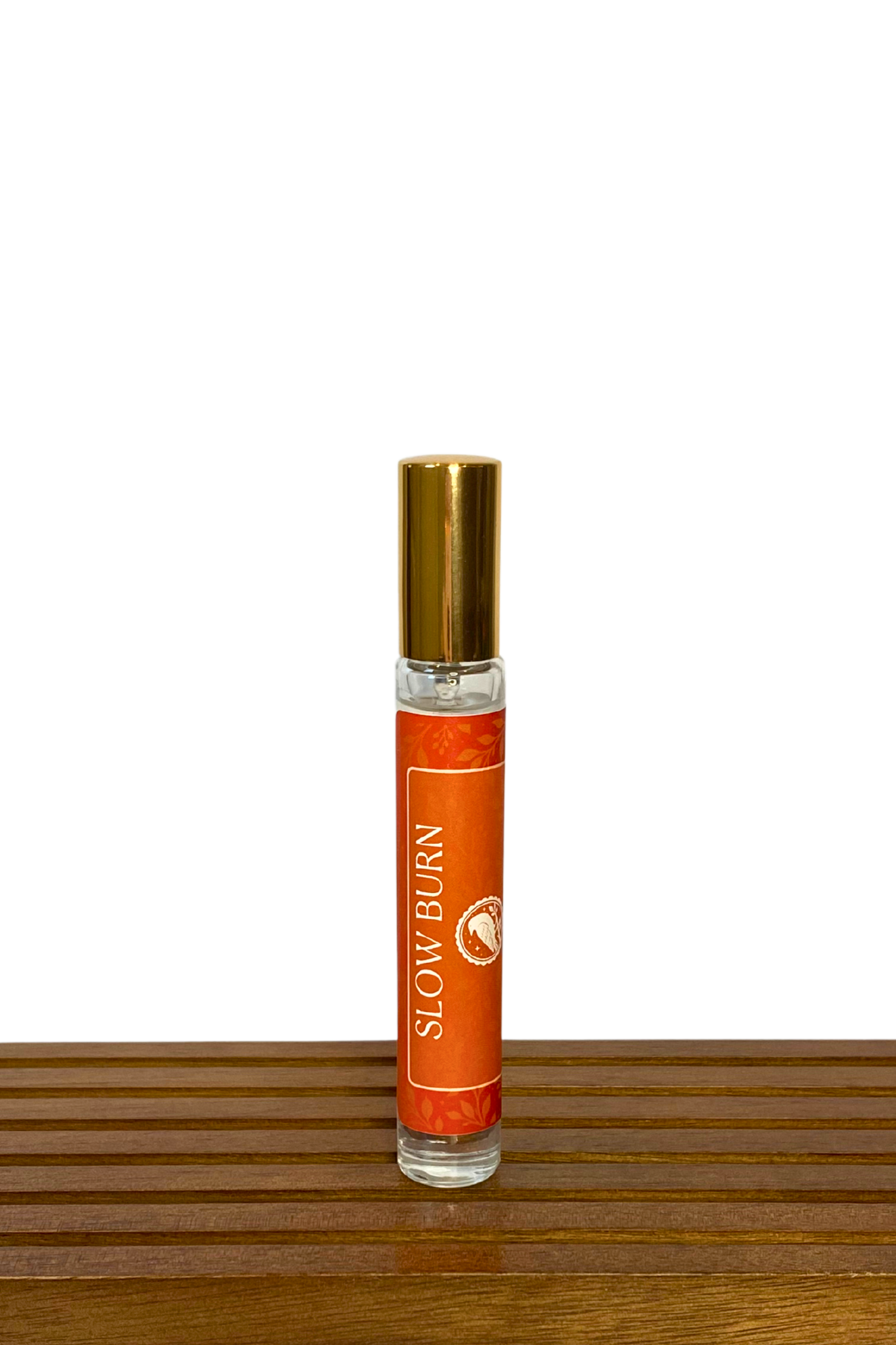 Slow Burn perfume in a 10mL spray bottle