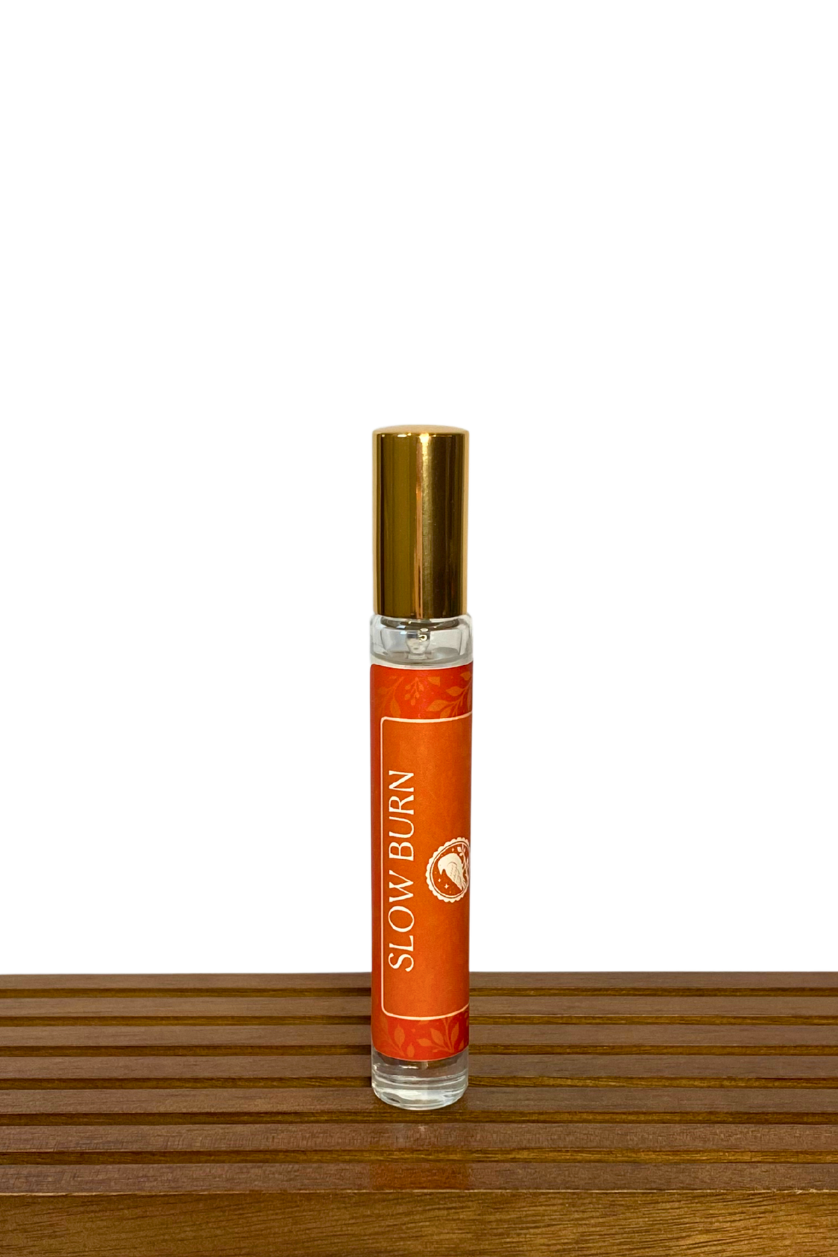 Slow Burn perfume in a 10mL spray bottle