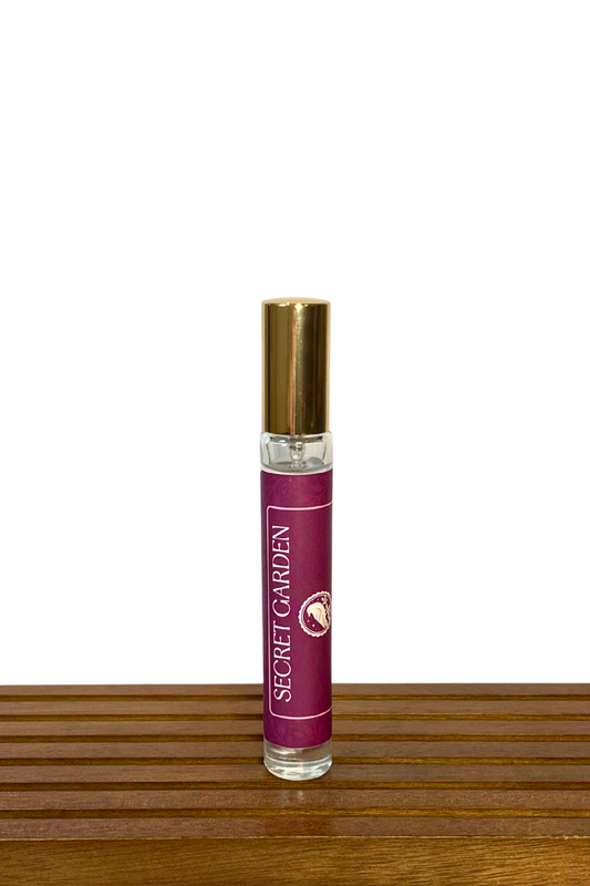 Secret Garden perfume in a 10mL spray bottle